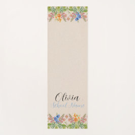 Aangepaste Wildflower Floral Script Naam Yogamat