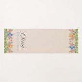 Aangepaste Wildflower Floral Script Naam Yogamat (Voorkant (horizontaal))
