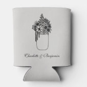 Aangepaste Wildflower Rustic Wedding Blikjeskoeler (Achterkant)