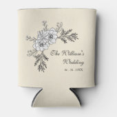 Aangepaste Wildflower Rustic Wedding Blikjeskoeler (Voorkant)