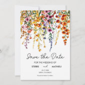 Aangepaste Wildflower Save The Date (Voorkant)