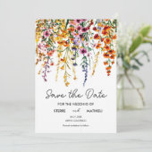 Aangepaste Wildflower Save The Date (Staand voorkant)