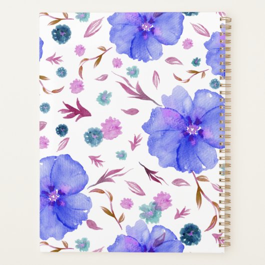Aangepaste Wildflower Waterverf Bloemenplanner Planner (Achterkant)