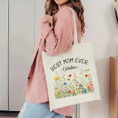 Aangepaste Wildflowers Canvas tas, beste moeder oo Tote Bag