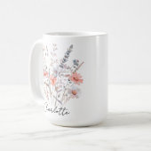 Aangepaste Wildflowers Mok, cadeau voor haar en mo Koffiemok (Voorkant links)