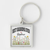 Aangepaste Wildflowers Sleutelhanger voor oma & Mi (Voorkant)