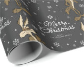 Aangepaste WILE E. COYOTE™ Vrolijk kerstfeest Cadeaupapier (Rol Hoek)