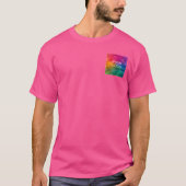 Aangepaste winderroze kleur Sjabloon Afbeelding Lo T-shirt (Voorkant)