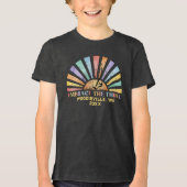 Aangepaste Windsurfen Surfer Locatie Datum Naam Tri-Blend Shirt (Voorkant)