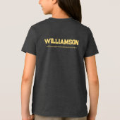 Aangepaste Windsurfen Surfer Locatie Datum Naam Tri-Blend Shirt (Achterkant)
