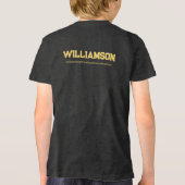 Aangepaste Windsurfen Surfer Locatie Datum Naam Tri-Blend Shirt (Achterkant)