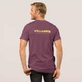 Aangepaste Windsurfen Surfer Locatie Datum Naam Tri-Blend Shirt (Voorkant)
