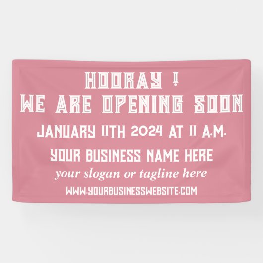 Aangepaste winkel- of bedrijfsopening spandoek (Horizontaal)