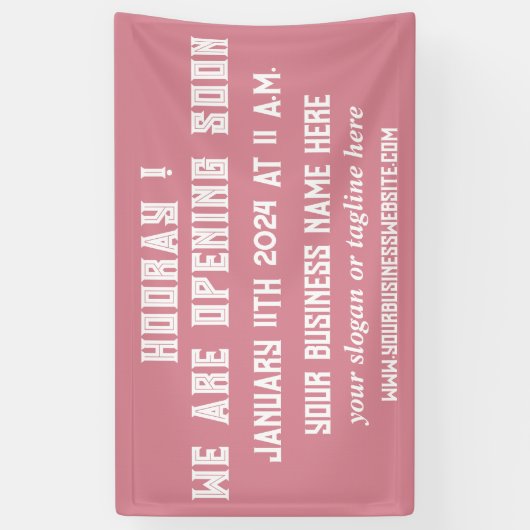 Aangepaste winkel of winkel openen spandoek (Verticaal)