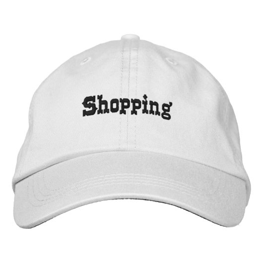 Aangepaste winkel zwarte kleur tekst witte petten (Voorkant)