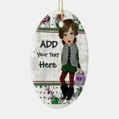 Aangepaste winkeldiva keramisch ornament (Rechts)