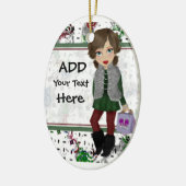 Aangepaste winkeldiva keramisch ornament (Links)