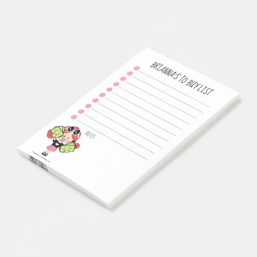 Aangepaste winkellijst opnieuw opstellen post-it® notes (Schuin)