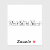 Aangepaste winkelnaam in kalligrafie sticker (Vel)