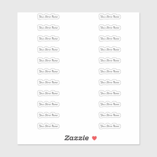 Aangepaste winkelnaam Multi Sticker (Vel)