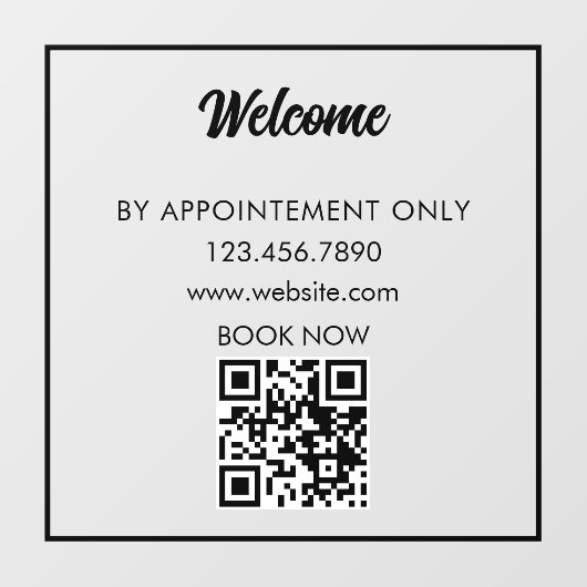 Aangepaste winkelpui QR-code Bedrijfsuren Welkom Raamsticker (Vel)