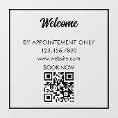 Aangepaste winkelpui QR-code Zakelijke uren Welkom Raamsticker (Vel)