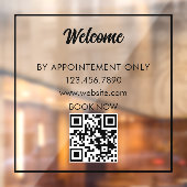 Aangepaste winkelpui QR-code Zakelijke uren Welkom Raamsticker (Vel 2)