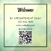 Aangepaste winkelpui QR-code Zakelijke uren Welkom Raamsticker (Vel 3)