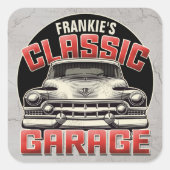 Aangepaste winkels met speciale naam Klassieke aut Vierkante Sticker (Voorkant)