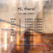 Aangepaste winkeltijden Open Gesloten Winkel Openi Raamsticker (Vel 2)