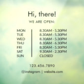 Aangepaste winkeltijden Open Gesloten Winkel Openi Raamsticker (Vel 3)