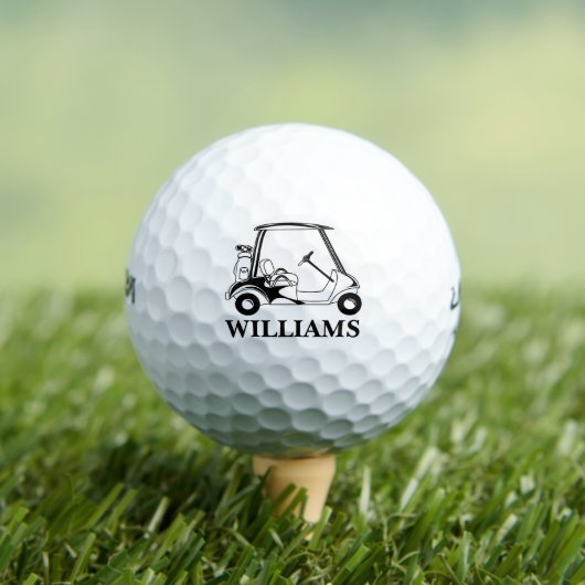 Aangepaste winkelwagentjes Monogram Naam Golf Ball Golfballen (Insitu Shirt)