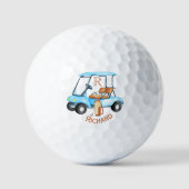 Aangepaste winkelwagentjes Monogram Naam Golf Ball Golfballen (Voorkant)