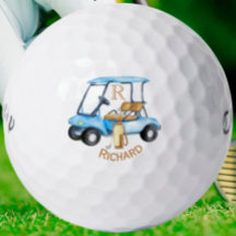 Aangepaste winkelwagentjes Monogram Naam Golf Ball