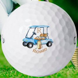 Aangepaste winkelwagentjes Monogram Naam Golf Ball Golfballen
