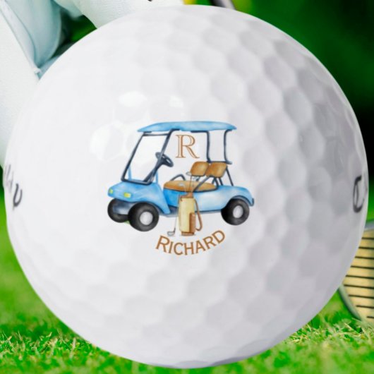 Aangepaste winkelwagentjes Monogram Naam Golf Ball Golfballen
