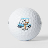 Aangepaste winkelwagentjes monogram naam golfballen (Voorkant)