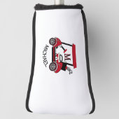Aangepaste winkelwagentjes Monogram Naam Putter Golfheadcover (Draai 90)