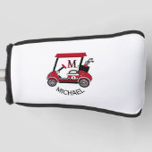 Aangepaste winkelwagentjes Monogram Naam Putter Golfheadcover (Voorkant)