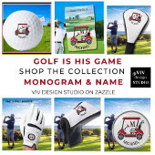 Aangepaste winkelwagentjes Monogram Naam Putter Golfheadcover