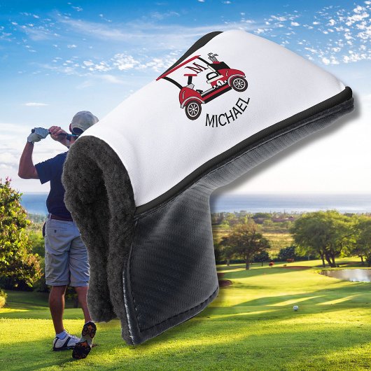 Aangepaste winkelwagentjes Monogram Naam Putter Golfheadcover