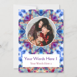 Aangepaste Winter Blue Star Kerst Magnetische Kaar Magnetische Uitnodiging