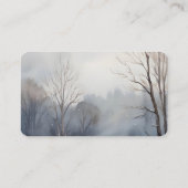Aangepaste Winter Bos Landschap Scenery Art Visitekaartje (Achterkant)