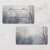 Aangepaste Winter Bos Landschap Scenery Art Visitekaartje (Voorkant / Achterkant)