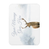 Aangepaste winter boslandschap herten Kerstvakanti Magneet (Verticaal)