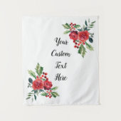 Aangepaste winter bruiloft receptie foto booth Pro Wandkleed (Voorkant)