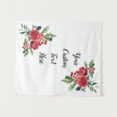 Aangepaste winter bruiloft receptie foto booth Pro Wandkleed (Voorkant (horizontaal))