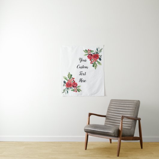 Aangepaste winter bruiloft receptie foto booth Pro Wandkleed (In situ)