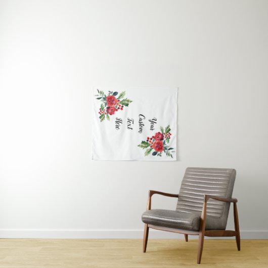 Aangepaste winter bruiloft receptie foto booth Pro Wandkleed (In Situ (horizontaal))