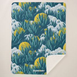 Aangepaste winter cactus, vetplanten in bloei sherpa deken